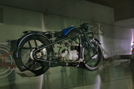 Munich, Germany - July 7 2022: Historic collection of BMW racing, sport, classic, concept cars and motorcycles. Interior of automobile museum. Permanent exhibition of first cars and electric conceptsのeditorial素材