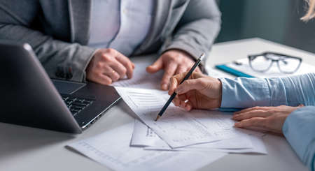 Colleagues working at office
