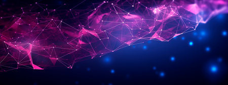 Plexus sci-fi backgroundの写真素材