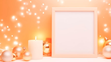 Christmas Decorated Frameの写真素材