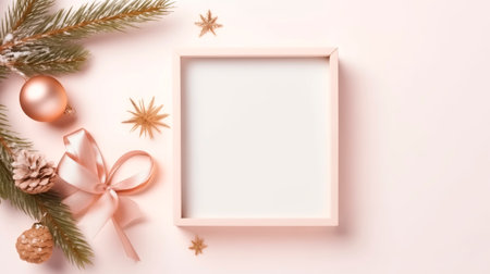 Christmas Decorated Frameの写真素材