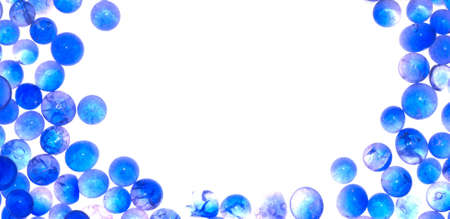 blue silica gel desiccant blank frame abstract background