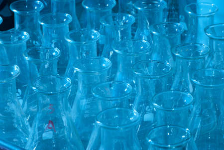 science test glass conical flaskの写真素材