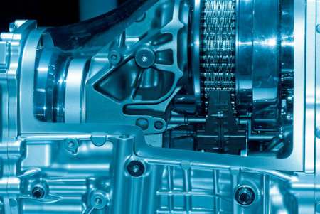 car engine part macro shotの写真素材