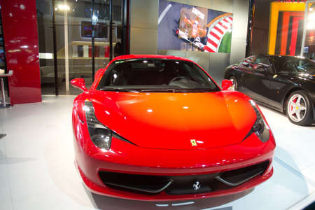 Guangzhou China-December 27: Ferrari car were displayed at the 8th China international automobile exhibition. on December 27, 2010 in Guangzhou China.のeditorial素材