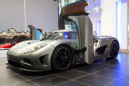 GUANGZHOU, CHINA - DEC 27: Koenigsegg sport car on display at the 8th China international automobile...