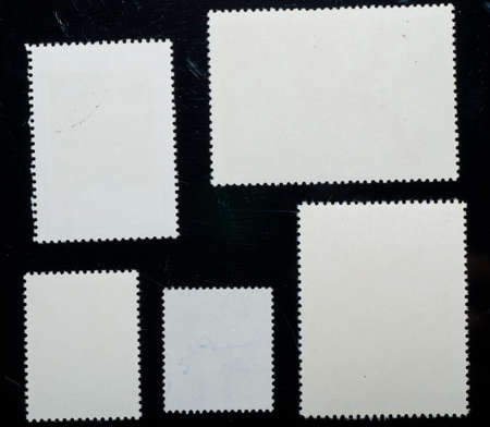 postage stamp black blank frame backgroundの写真素材
