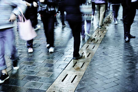 city people on business walking streetの写真素材