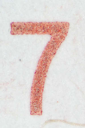 number 7 macro on RMBの写真素材