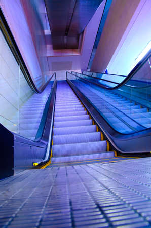 modern big city escalator architecture