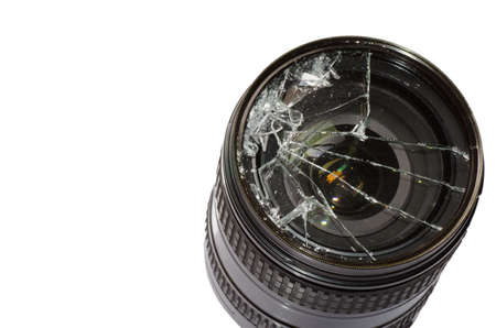 Broken DSLR camera lensの写真素材