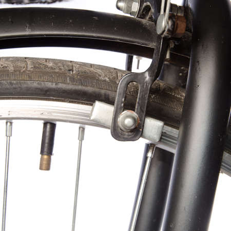 bicycle detail isolated on whiteの写真素材