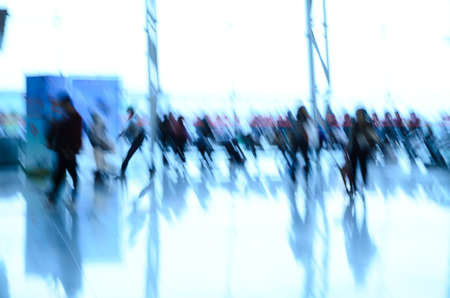 city business people abstract background blur motionの写真素材