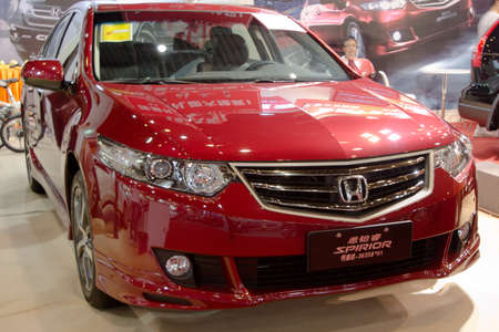 GUANGZHOU, CHINA - OCT 02: Honda Spirior car on display at the Guangzhou daily Baiyun international automobile exhibition. on October 02, 2011 in Guangzhou China.のeditorial素材