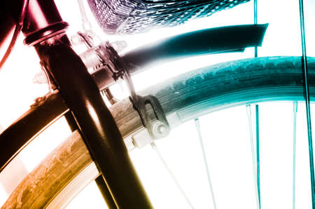 bicycle detail isolated on whiteの写真素材