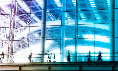 city business people abstract background blur motionの写真素材