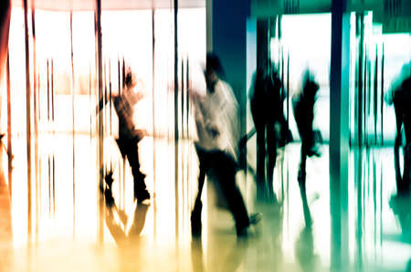 city business people abstract background blur motionの写真素材
