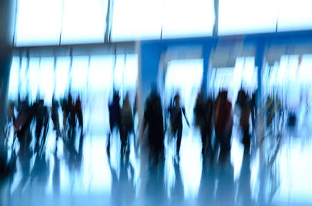 city business people abstract background blur motion