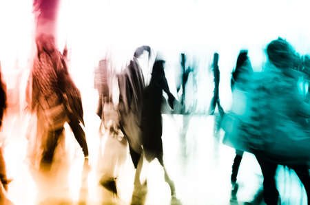 city business people abstract background blur motionの写真素材