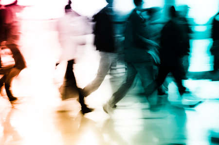 city business people abstract background blur motion