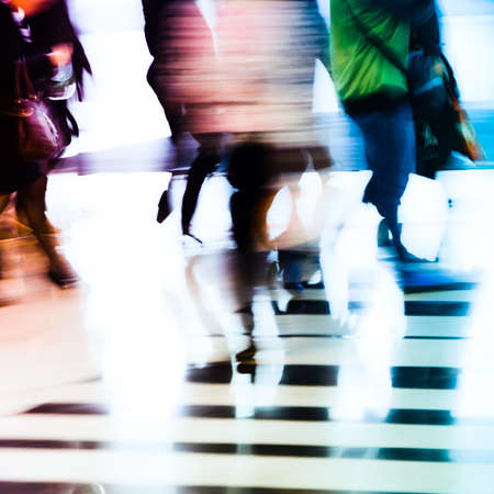 city business people abstract background blur motionの写真素材