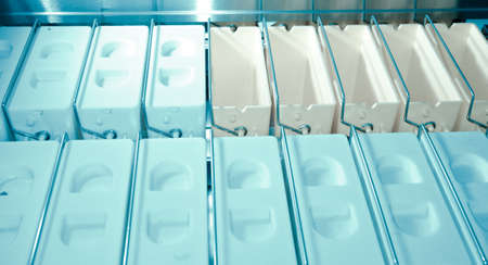 medical science equipment rotary microtome slicing chromatank dye tankの写真素材