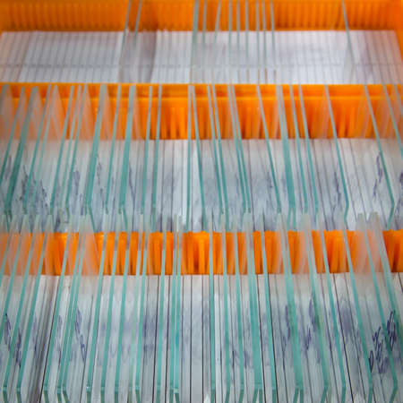 medical biological science equipment background glass microscope slide
