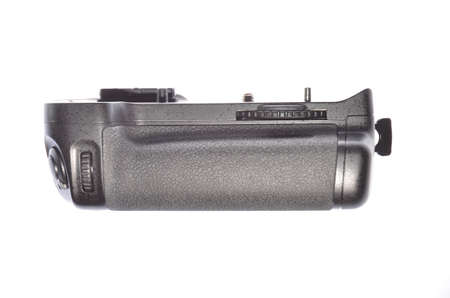 DSLR camera multi power battery grip pack isolatedの写真素材