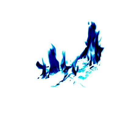 fire splash isolated on whiteの写真素材