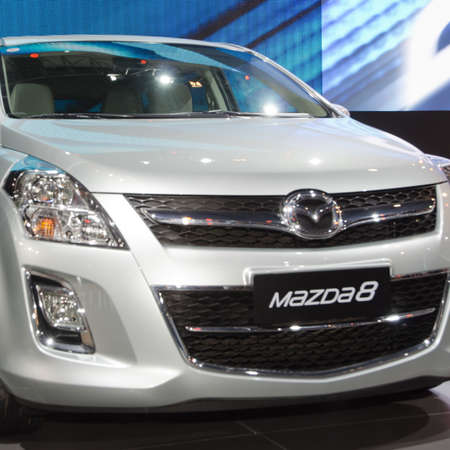 GUANGZHOU, CHINA - Nov 26: Mazda 8  car on display at the 9th China international automobile exhibition. on November 26, 2011 in Guangzhou China.のeditorial素材