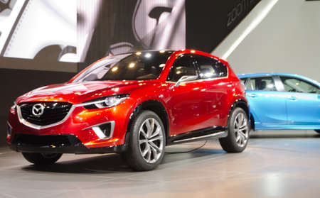 GUANGZHOU, CHINA - Nov 26: Mazda minagi concept car on display at the 9th China international automobile exhibition. on November 26, 2011 in Guangzhou China.のeditorial素材