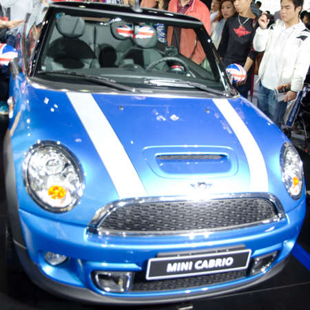 GUANGZHOU, CHINA - Nov 26: mini cabrio car on display at the 9th China international automobile exhibition. on November 26, 2011 in Guangzhou China.のeditorial素材