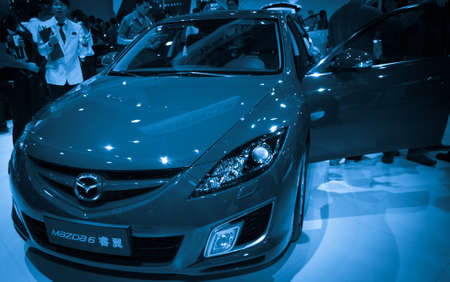GUANGZHOU, CHINA - Nov 26: Mazda 6  car on display at the 9th China international automobile exhibition. on November 26, 2011 in Guangzhou China.のeditorial素材