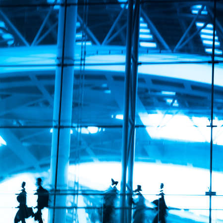 city business people abstract background blur motionの写真素材