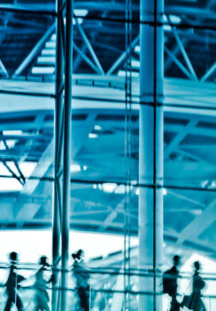 city business people abstract background blur motionの写真素材