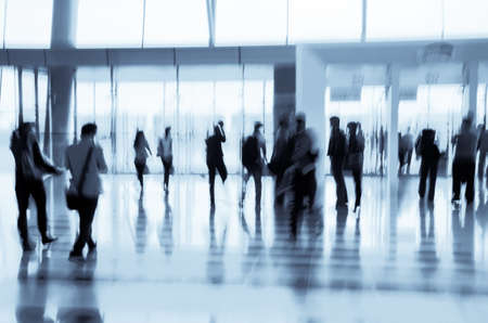 city business people abstract background blur motionの写真素材