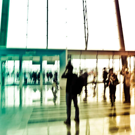city business people abstract background blur motionの写真素材