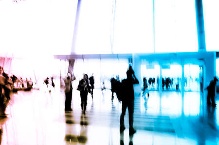 city business people abstract background blur motionの写真素材