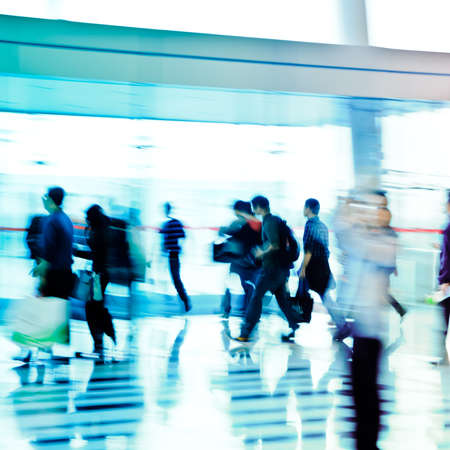 city business people abstract background blur motionの写真素材