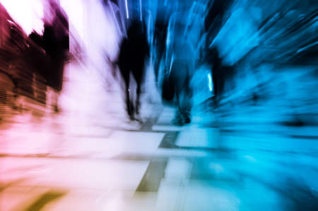city shopping people crowd at marketplace abstract backgroundの写真素材