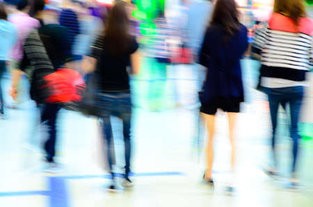 city shopping people crowd at marketplace abstract backgroundの写真素材