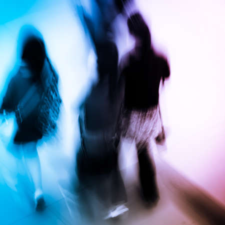 city shopping people crowd at marketplace abstract backgroundの写真素材