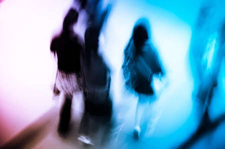 city shopping people crowd at marketplace abstract backgroundの写真素材
