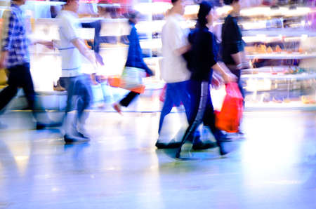 city shopping people crowd at marketplace abstract backgroundの写真素材