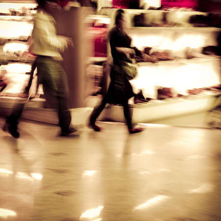 city shopping people crowd at marketplace abstract backgroundの写真素材