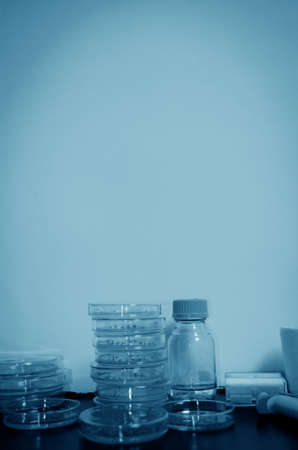 science genetically modified plants test in petri dishes backgroundの写真素材