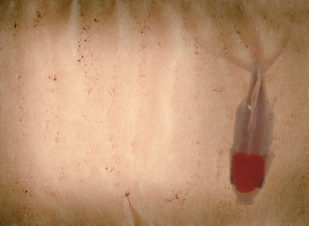 golden fish on old grunge paper texture backgroundの写真素材