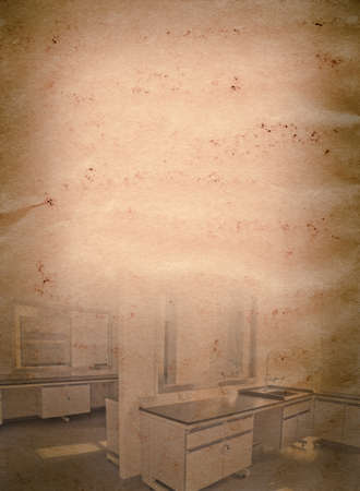 modern science laboratory old grunge paper texture backgroundの写真素材