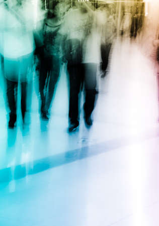 city shopping people crowd at marketplace abstract backgroundの写真素材