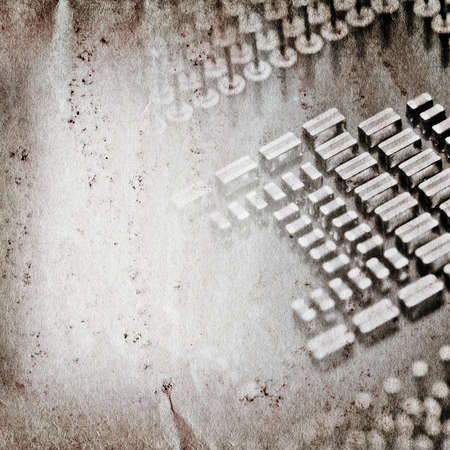 circuit board of laptop grunge paper texture backgroundの写真素材